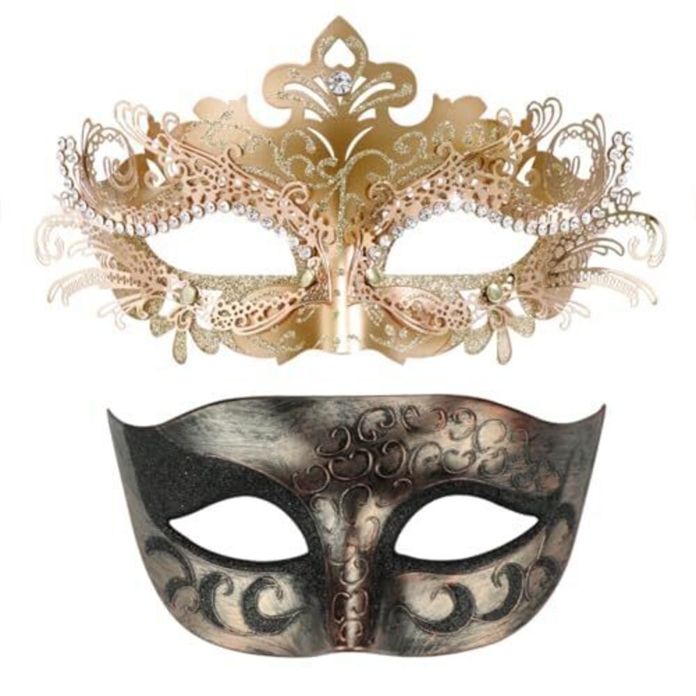 4580 Couple Masquerade Mask Set Venetian Party Mardi Gras Halloween Costume